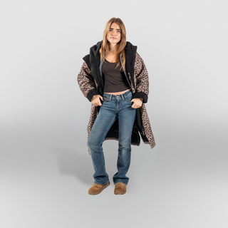 CosiRobe -  Waterproof Dry Changing Robe -  Leopard Print