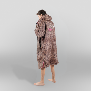 CosiRobe -  Waterproof Dry Changing Robe -  Leopard Print (Pink Edition)