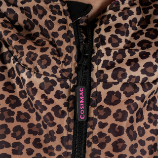 CosiRobe -  Waterproof Dry Changing Robe -  Leopard Print (Pink Edition)