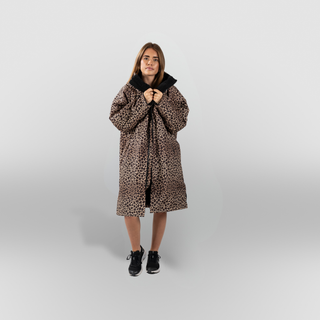 CosiRobe -  Waterproof Dry Changing Robe -  Leopard Print