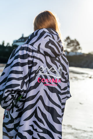 CosiRobe -  Waterproof Dry Changing Robe - Zebra Print