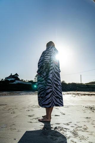CosiRobe -  Waterproof Dry Changing Robe - Zebra Print
