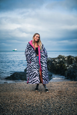 CosiRobe -  Waterproof Dry Changing Robe - Zebra Print