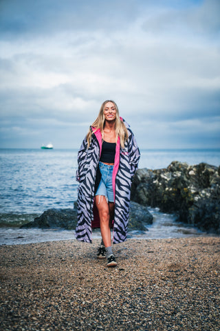 CosiRobe -  Waterproof Dry Changing Robe - Zebra Print