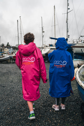 CosiRobe Kids -  Waterproof Dry Changing Robe -  Pink/Orange