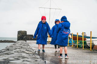 CosiFlex Kids -  Waterproof Dry Changing Robe -  Blue/Grey