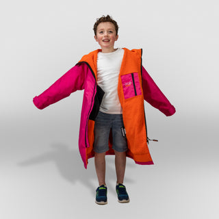 CosiRobe Kids -  Waterproof Dry Changing Robe -  Pink/Orange