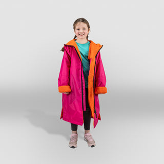 CosiRobe Kids -  Waterproof Dry Changing Robe -  Pink/Orange