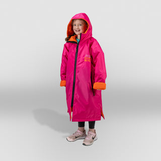 CosiRobe Kids -  Waterproof Dry Changing Robe -  Pink/Orange