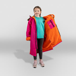 CosiRobe Kids -  Waterproof Dry Changing Robe -  Pink/Orange
