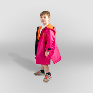 CosiRobe Kids -  Waterproof Dry Changing Robe -  Pink/Orange